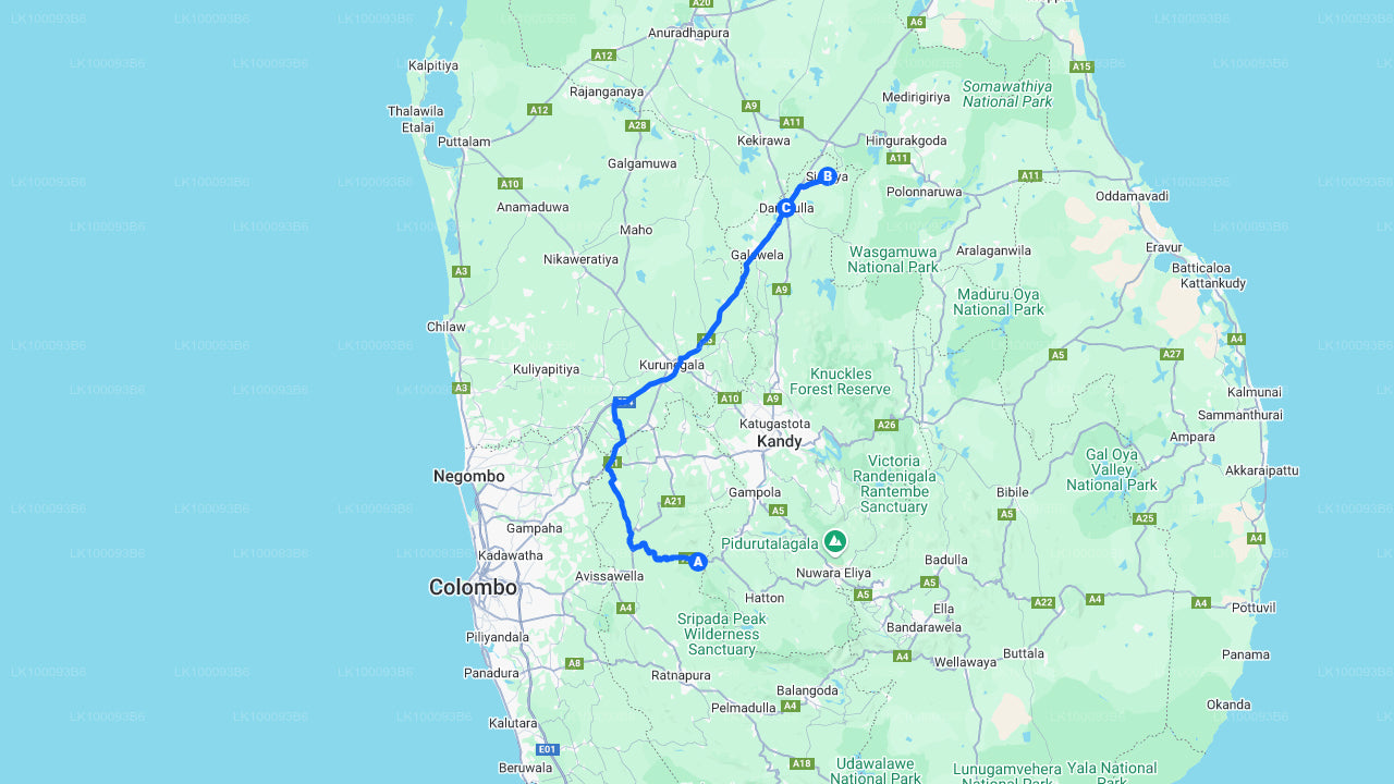 Sigiriya en Dambulla uit Kitulgala