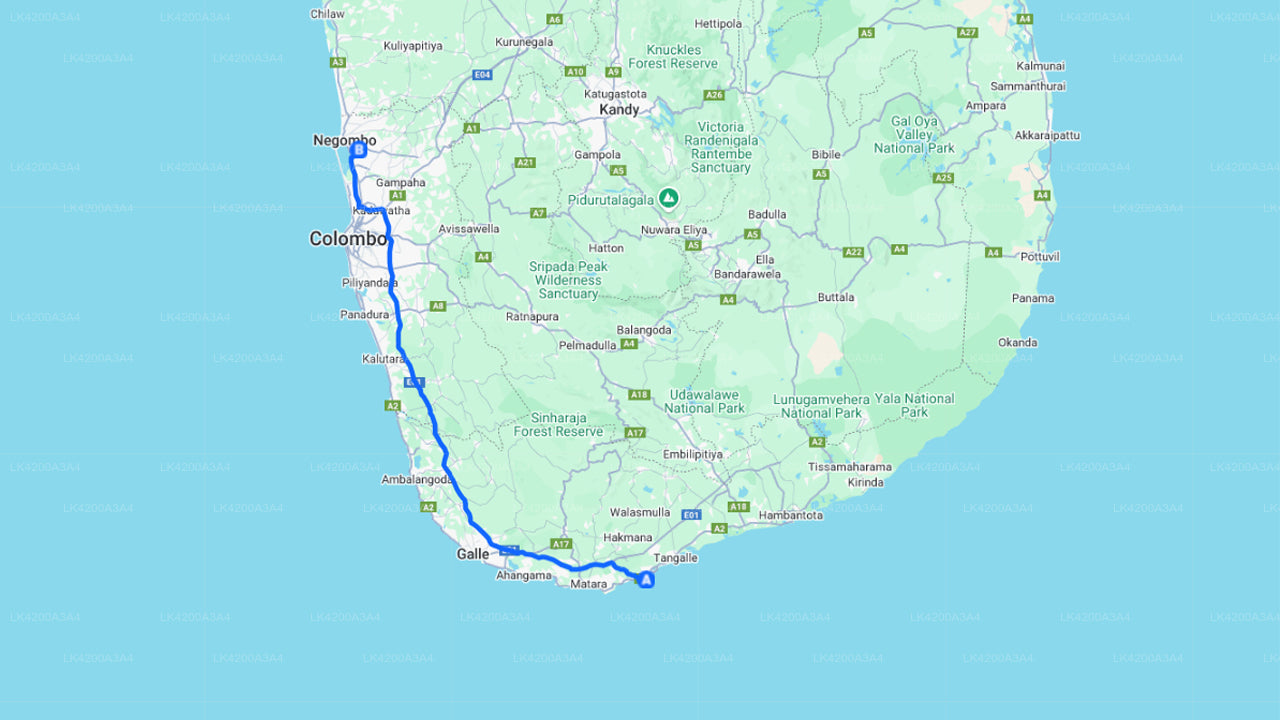 Hiriketiya City to Colombo Airport Private Transfer