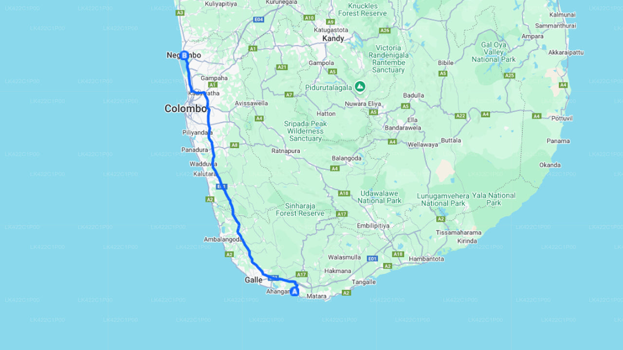 Weligama City naar Negombo City Privé Transfer