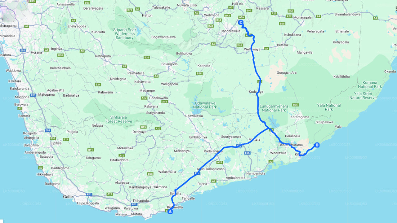 Privétour van Hiriketiya naar Ella met Yala Safari