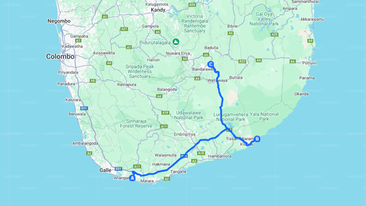 Privétour van Weligama naar Ella met Yala Safari