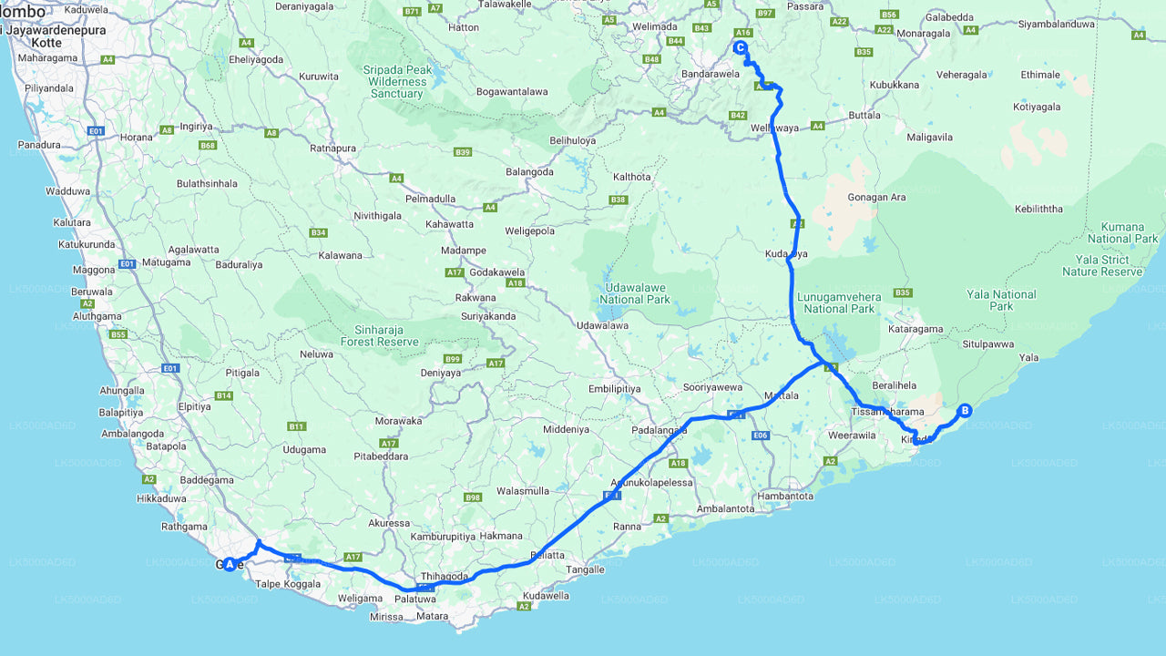 Privétour van Galle naar Ella met Yala Safari