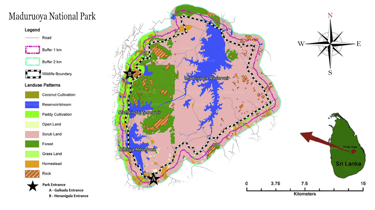 Maduru Oya National Park Privésafari met natuuronderzoeker