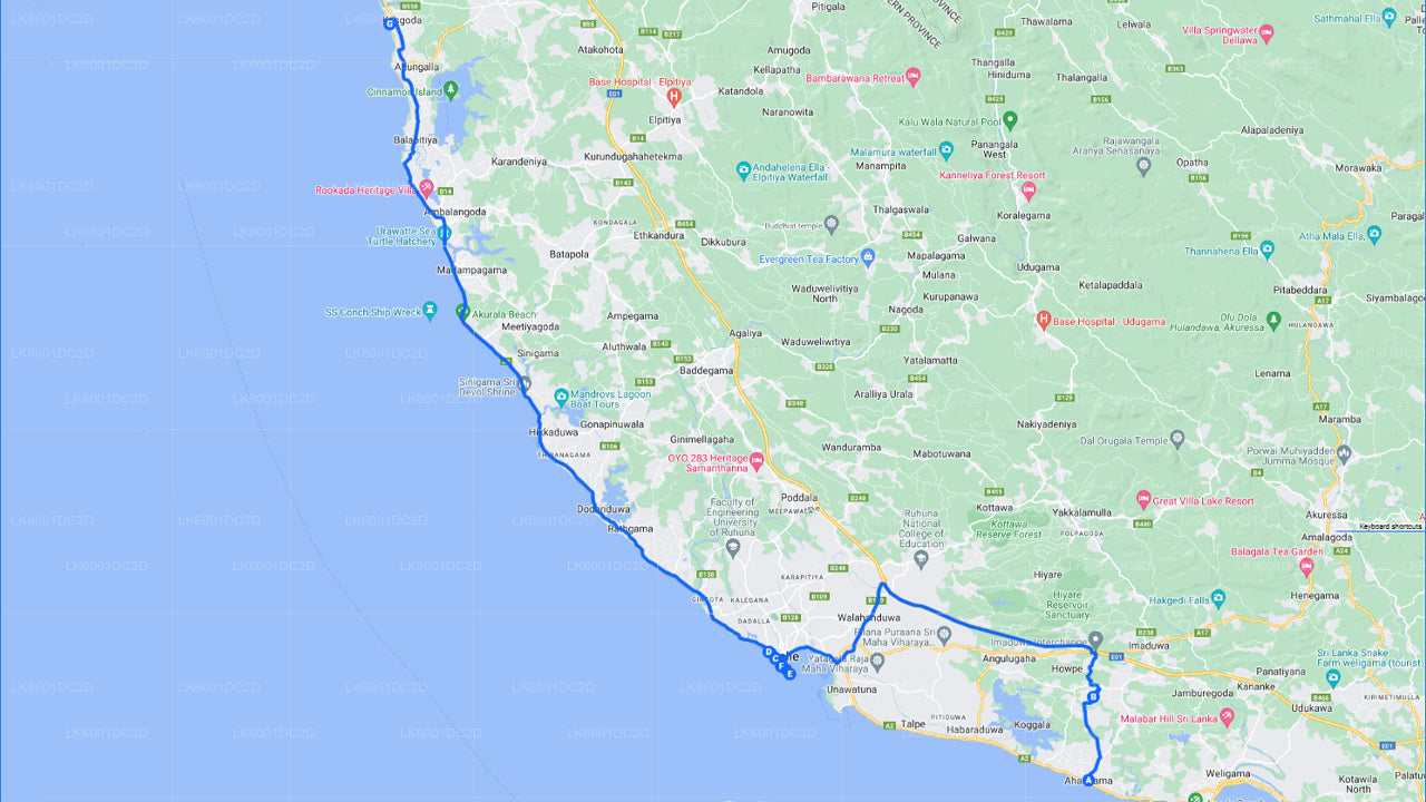 Hoogtepunten van de zuidkust vanuit Ahangama