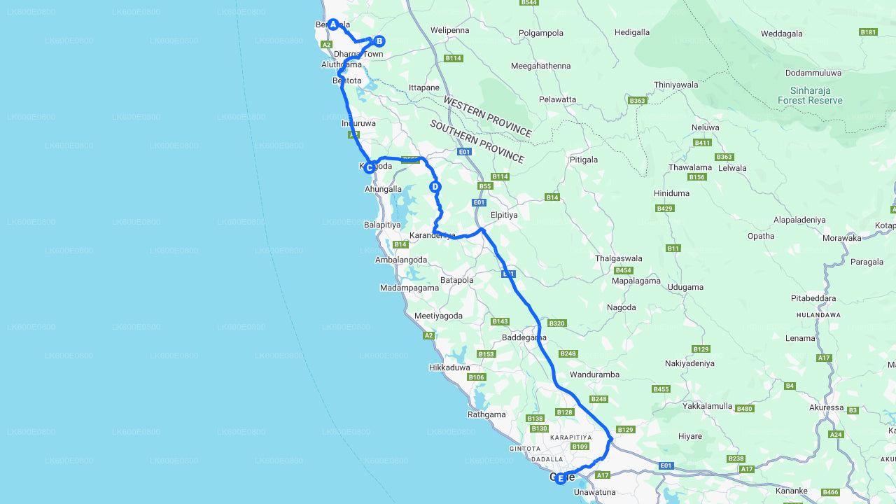 Bentota stadstour en Galle vanuit Beruwala