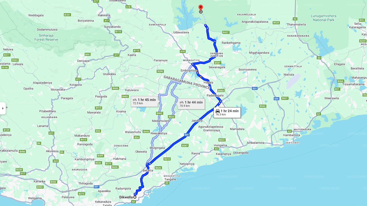 Safari in Nationaal Park Udawalawe vanuit Dikwella