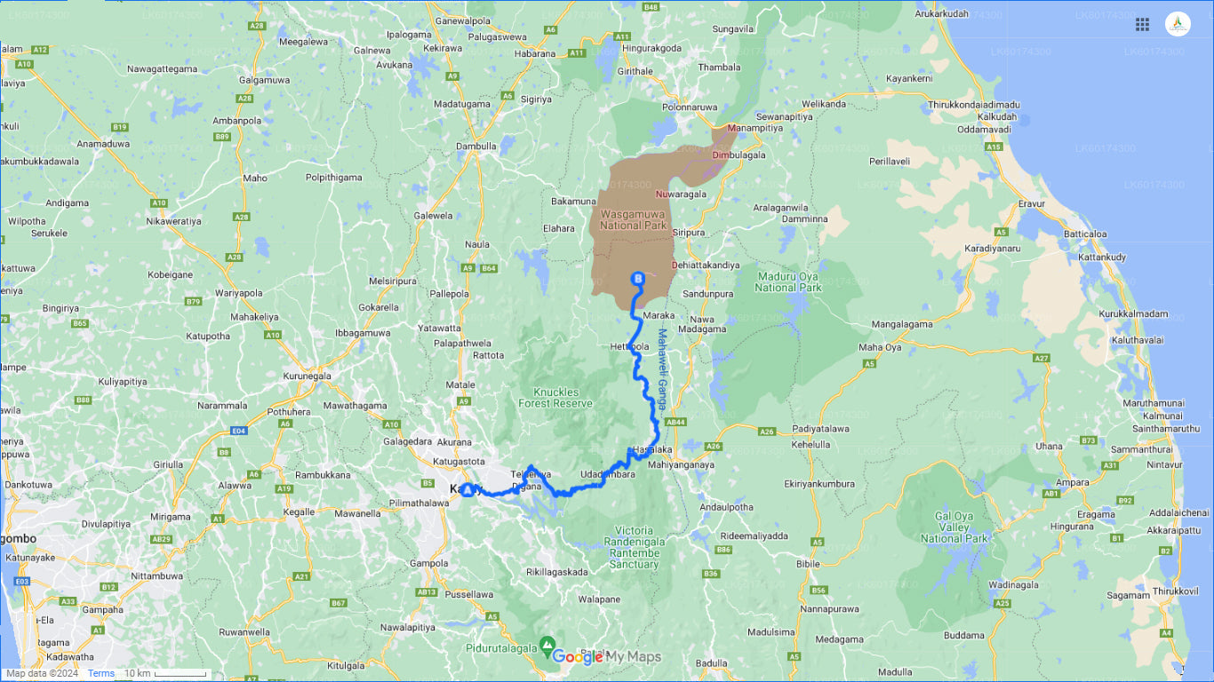 Safari in Nationaal Park Wasgamuwa vanuit Kandy