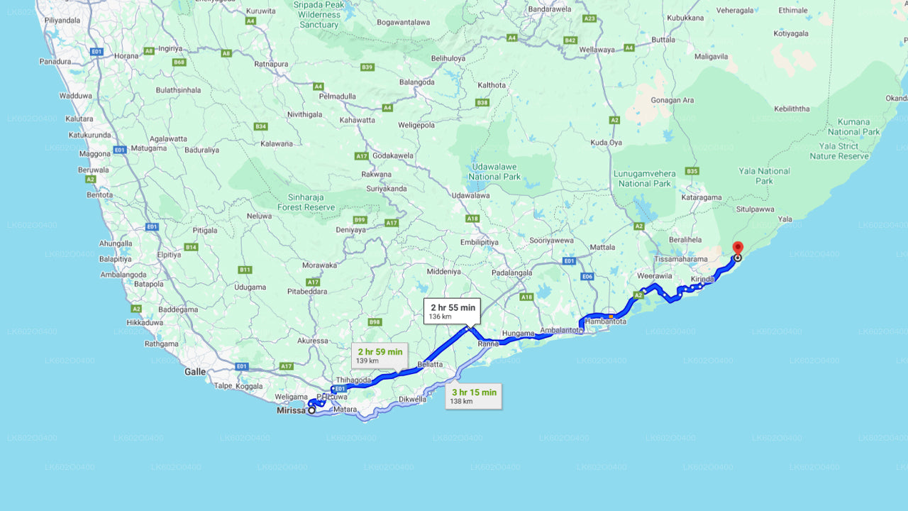 Yala National Park Safari vanuit Mirissa