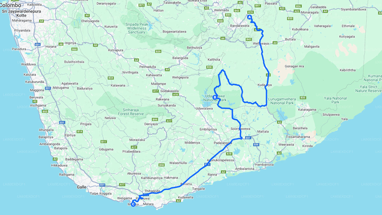 Privétour van Ella naar Mirissa met Udawalawe Safari