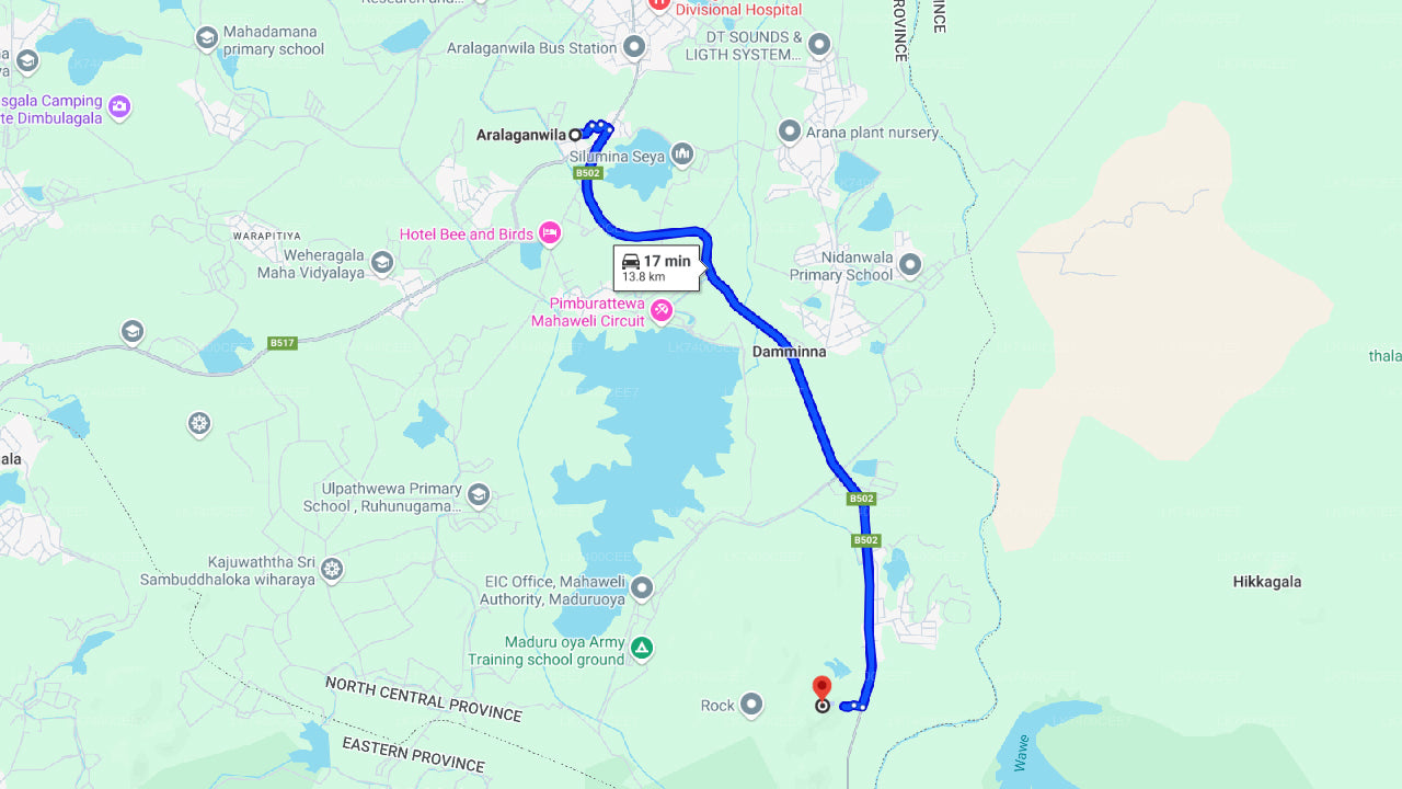 Wandeling naar Danigala Circular Rock vanuit Aaralaganwila