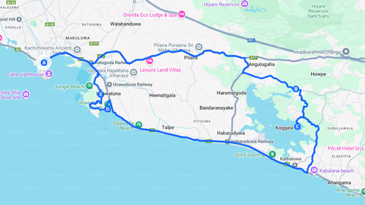 Het platteland per fiets vanuit Galle