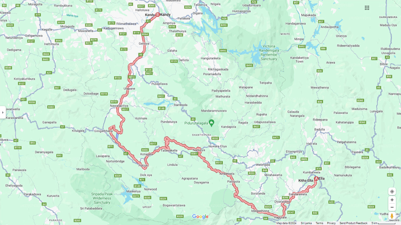 Treinreis van Ella naar Kandy (Trein nr. 1006 "Podi Menike")