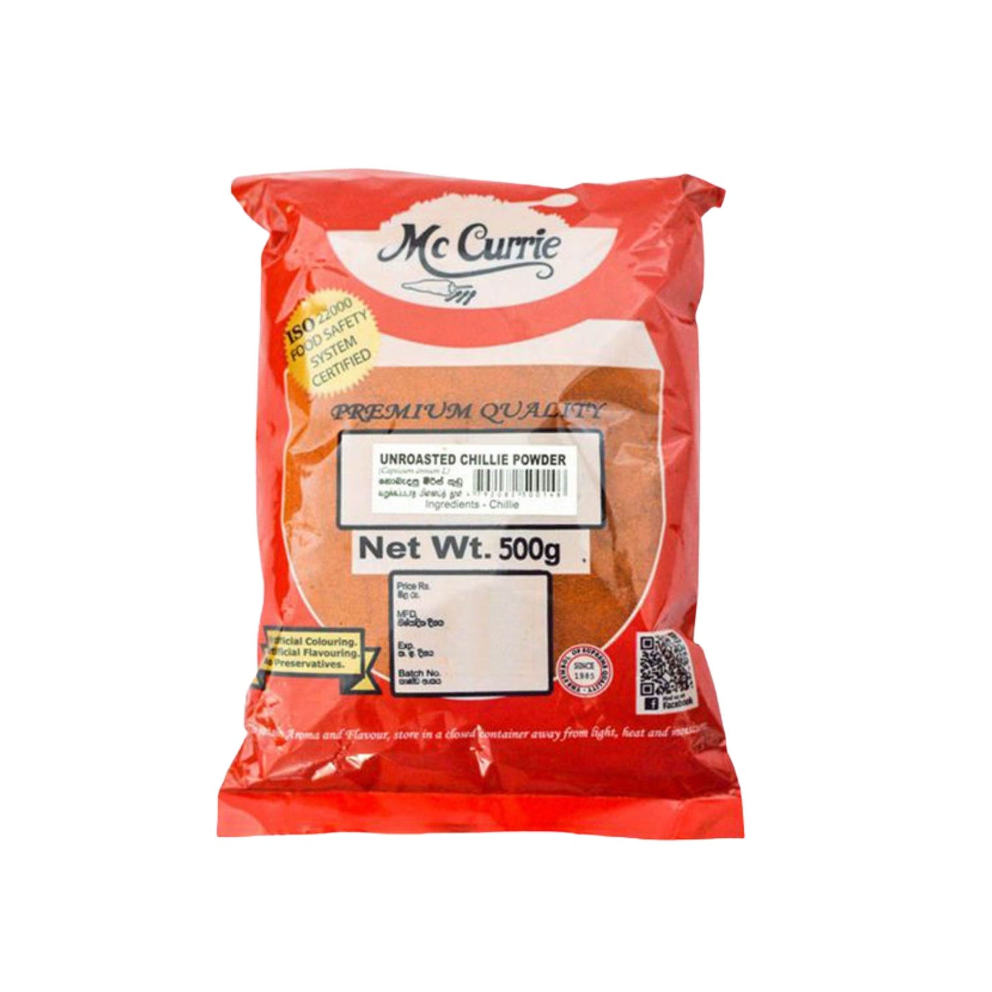 Mc Currie ongeroosterd chilipoeder (100 g)