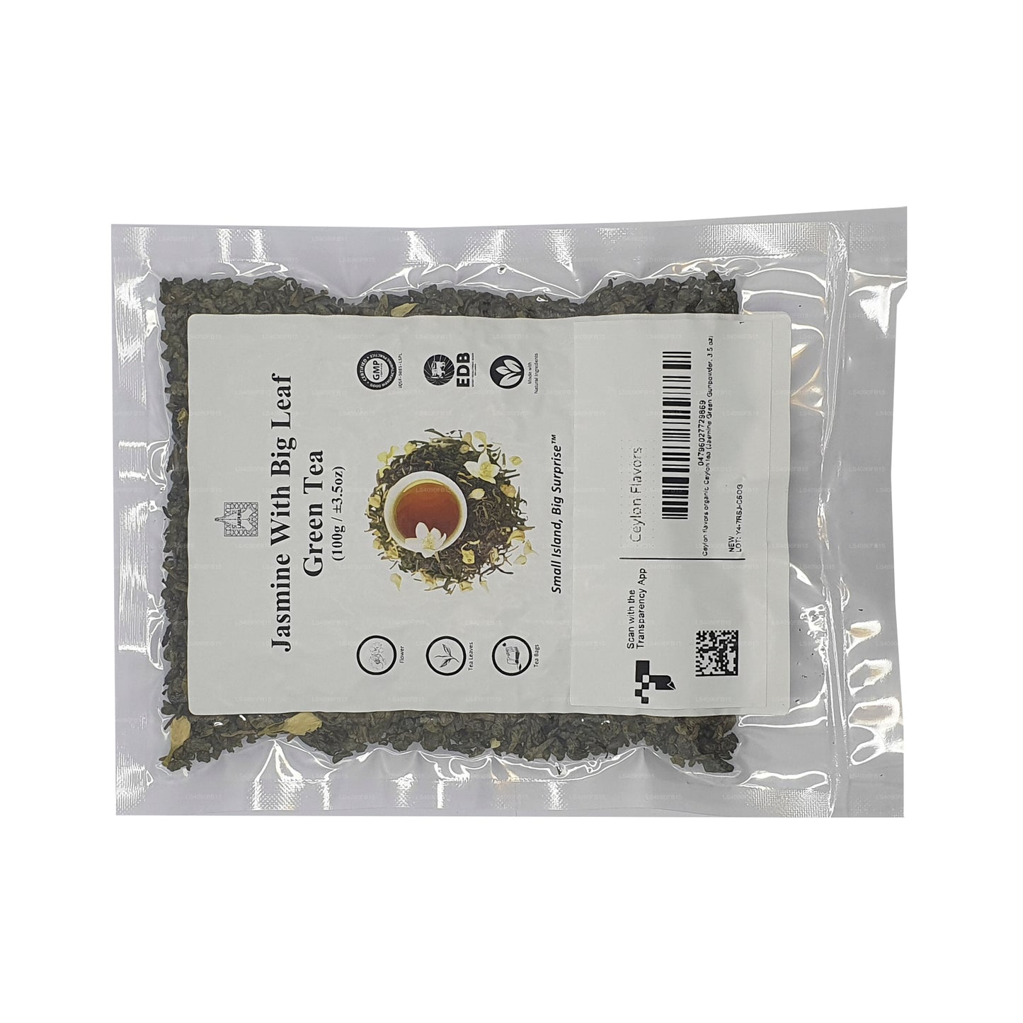 Lakpura groene thee met jasmijn en grote bladeren (100 g)