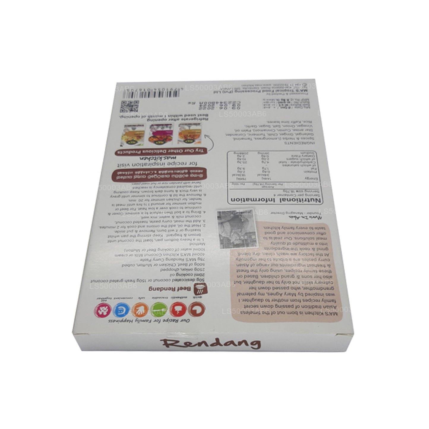 MA's Kitchen Indonesische Rendangpasta (75 g)