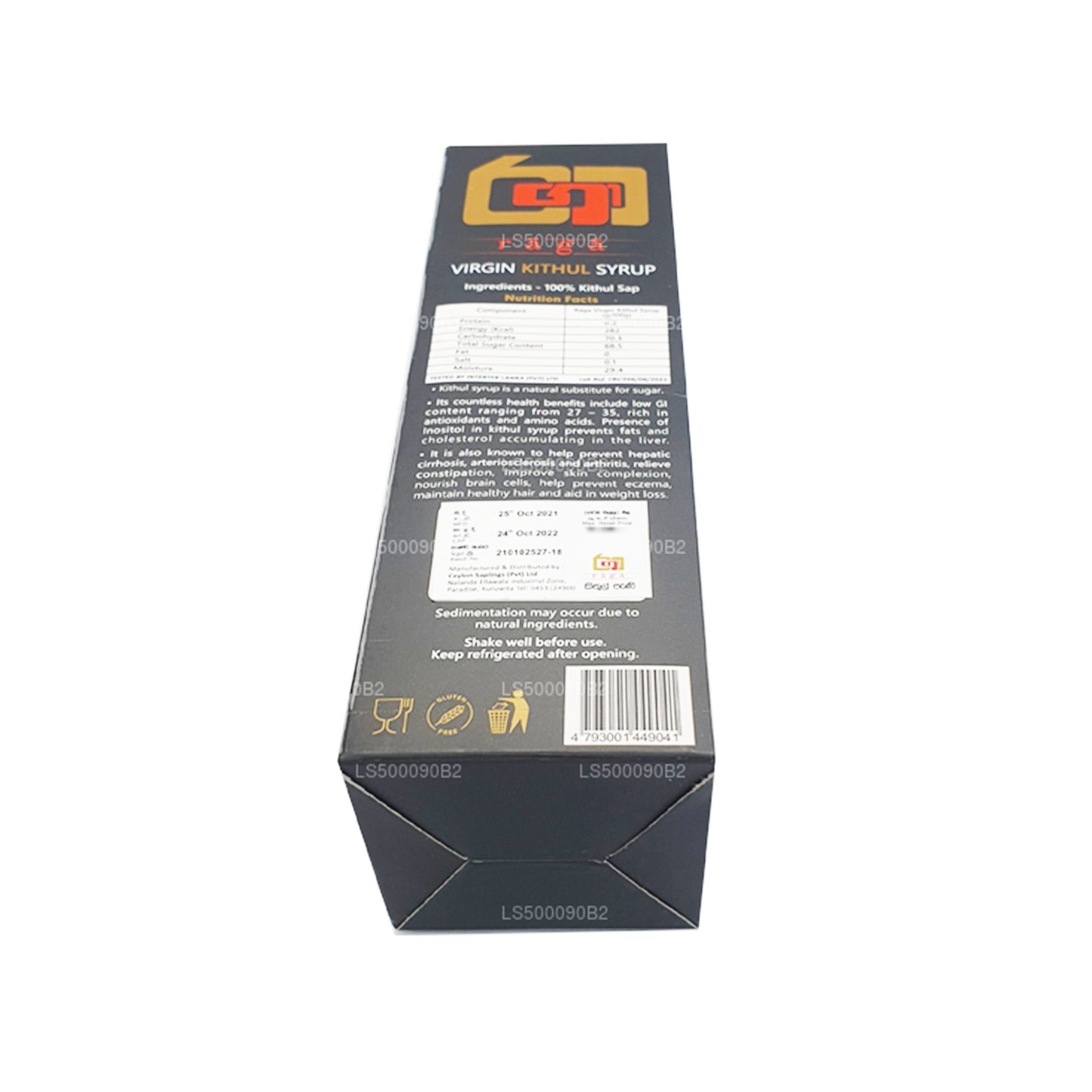 Raga Virgin Kithul Siroop van Ceylon (250 ml)