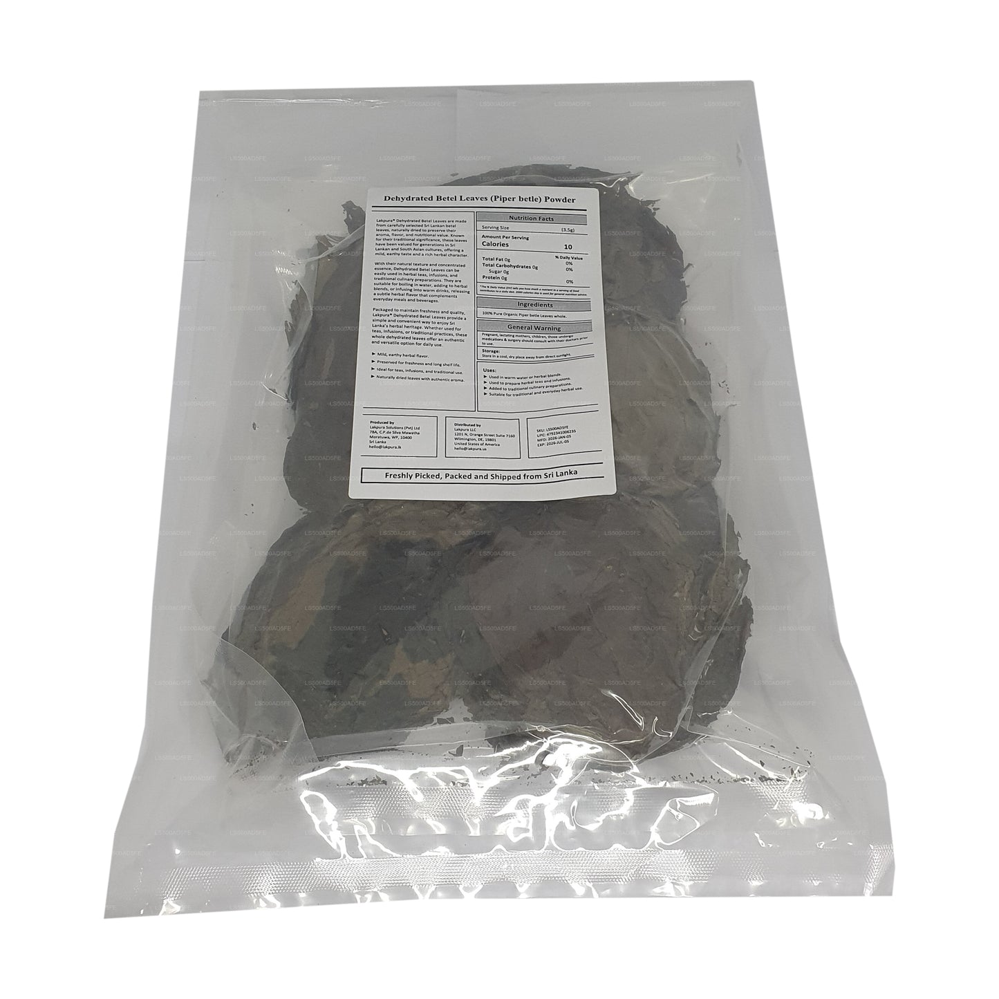 Lakpura® Gedroogde Betelbladeren