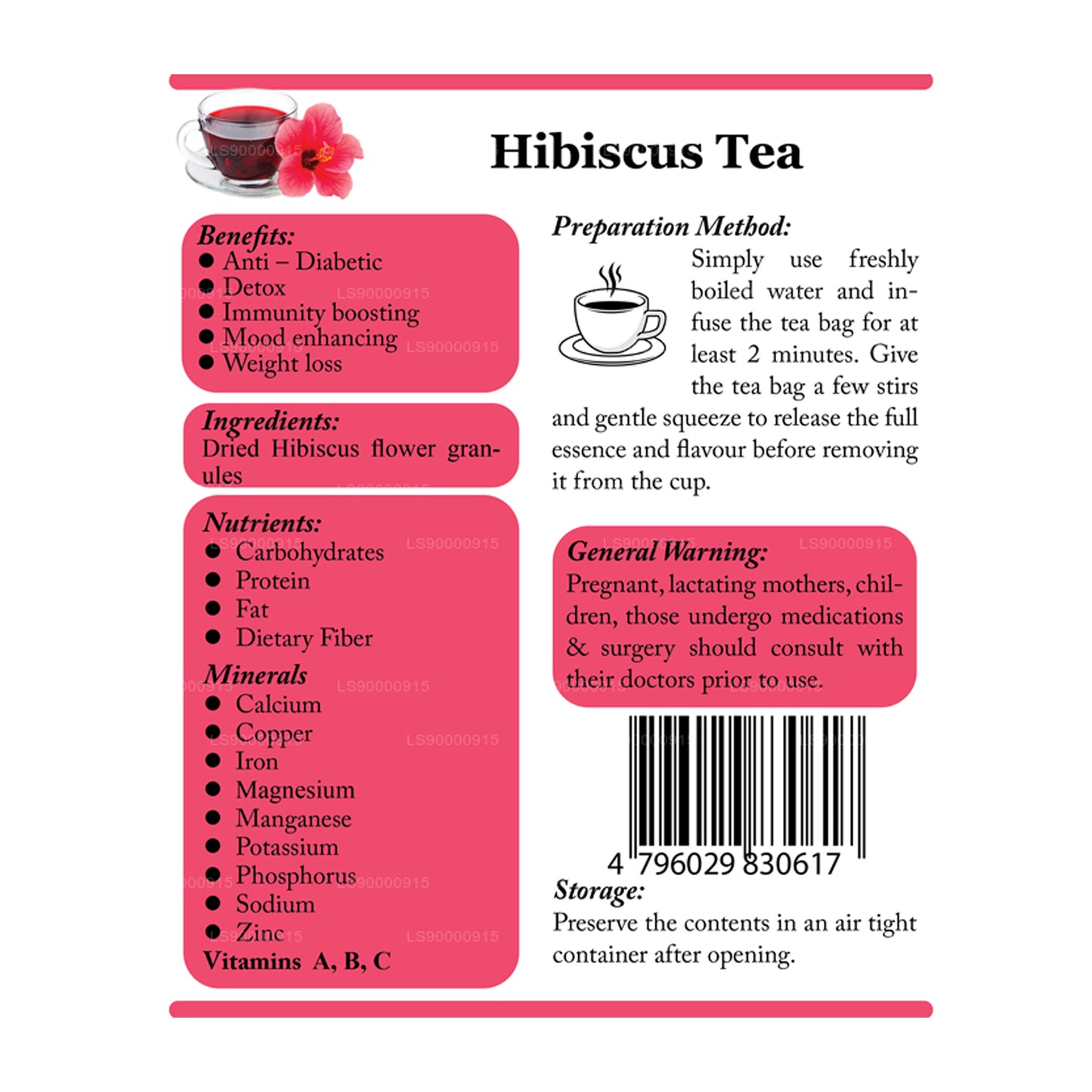 Lifetone Hibiscus-bloementhee (30 g)