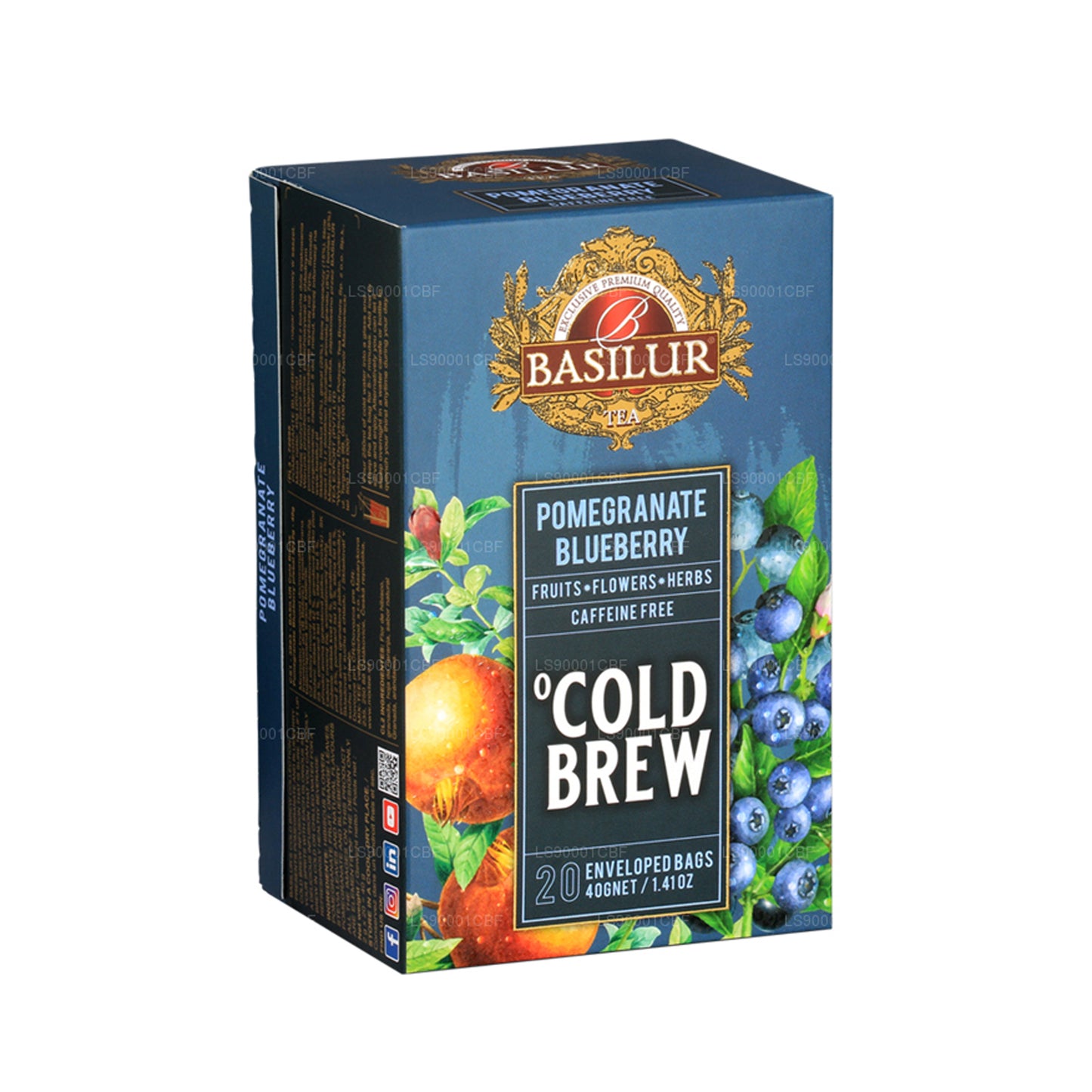 Basilur Cold Brew „Pomegranate Blueberry” (40 g) 20 theezakjes