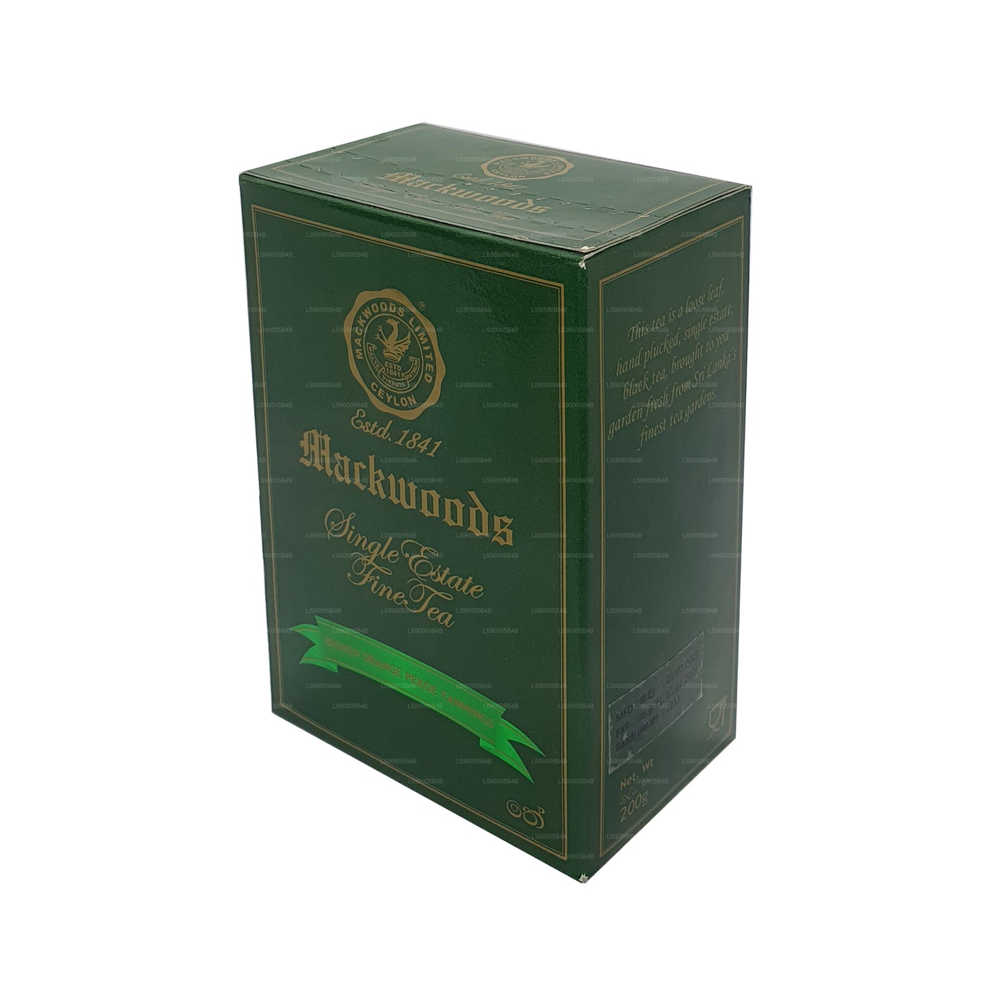 Mackwoods Single Estate Broken Orange Pekoe Fannings (BOPF) Ceylon zwarte thee met losse bladeren (200 g)