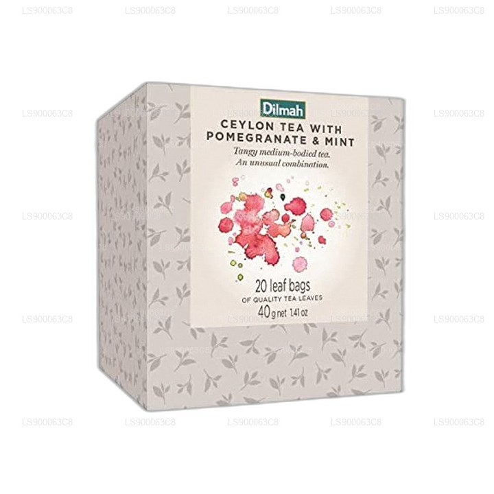 Dilmah Vivid theezakje met granaatappel en munt, navulling (40 g)