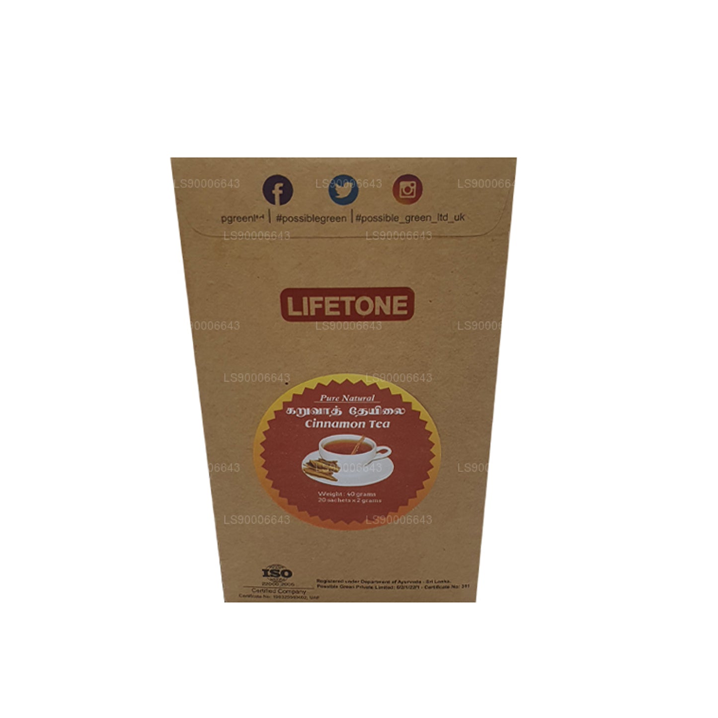 Lifetone kaneelthee (40 g)