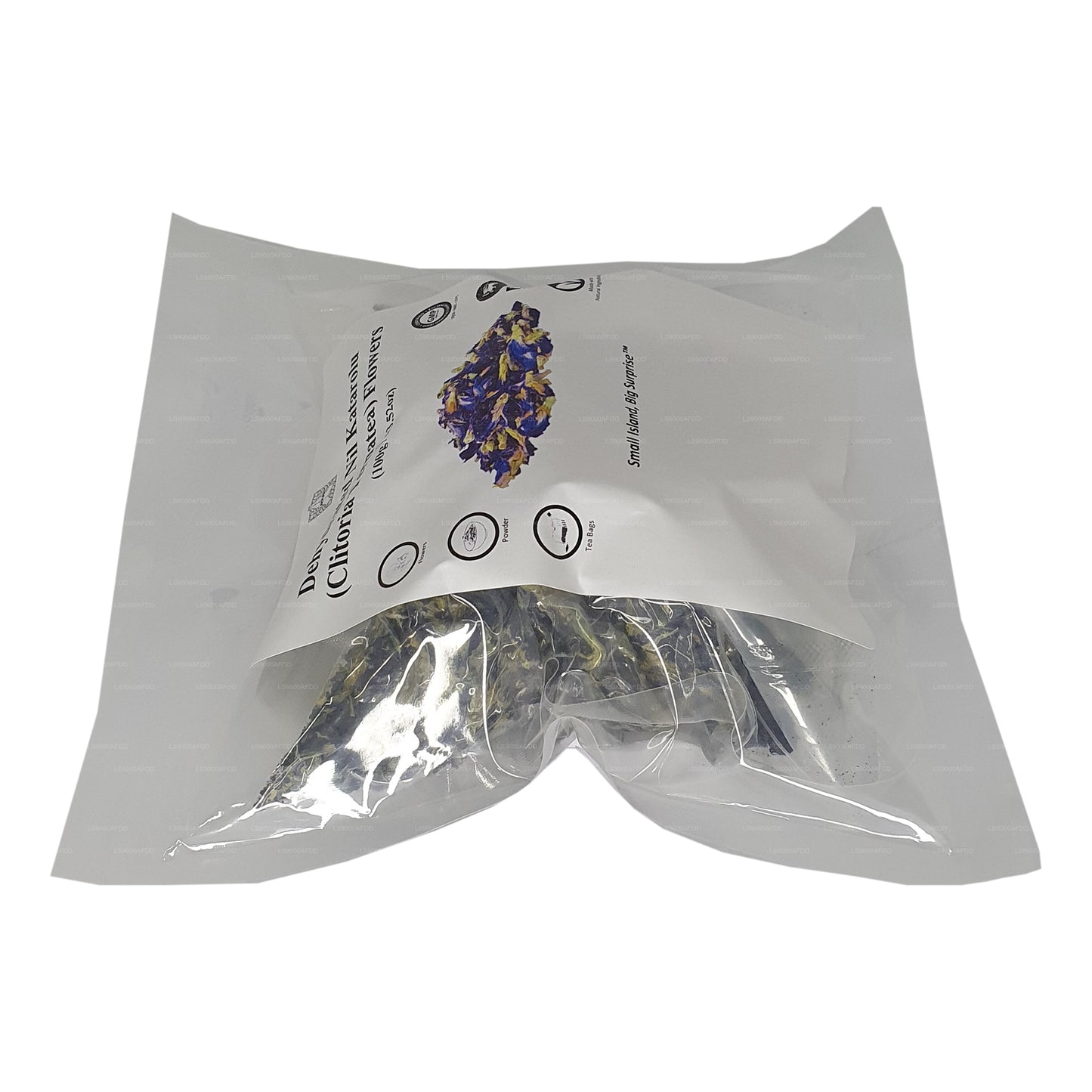 Gedroogde vlindererwtenbloemen van Lakpura® (Nil Katarolu; Clitoria Ternatea).