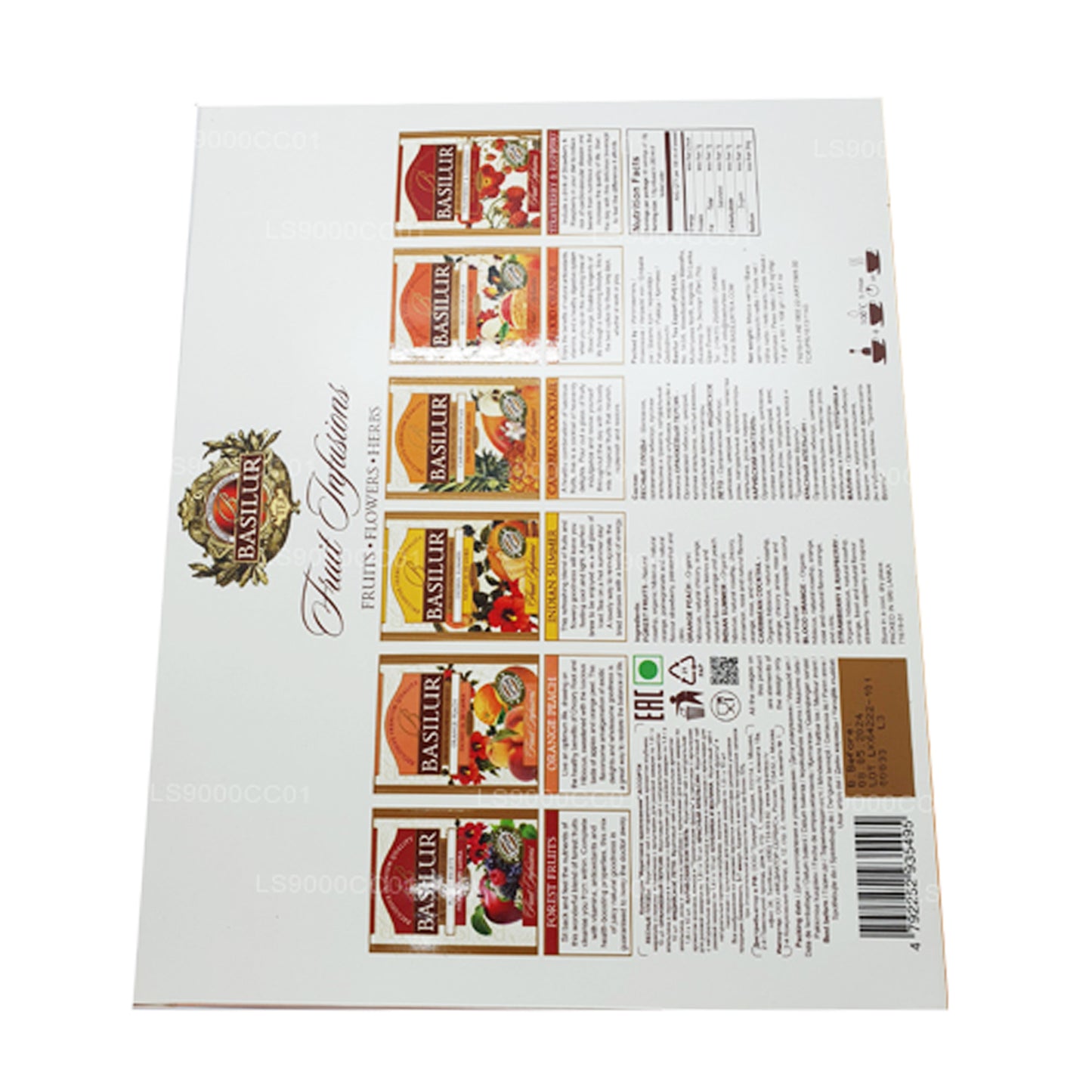 Basilur Ceylon-thee „Fruit Infusions” geassorteerd 60 theezakjes