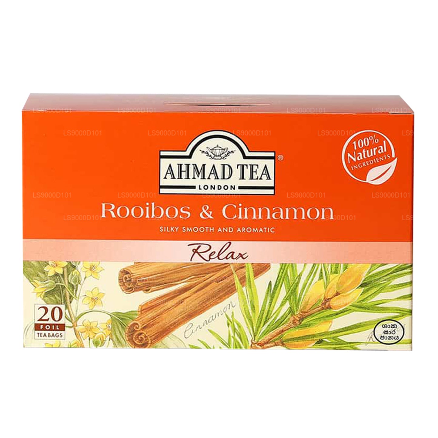 Ahmad Tea Rooibos en Kaneel 20 theezakjes in folie (30 g)