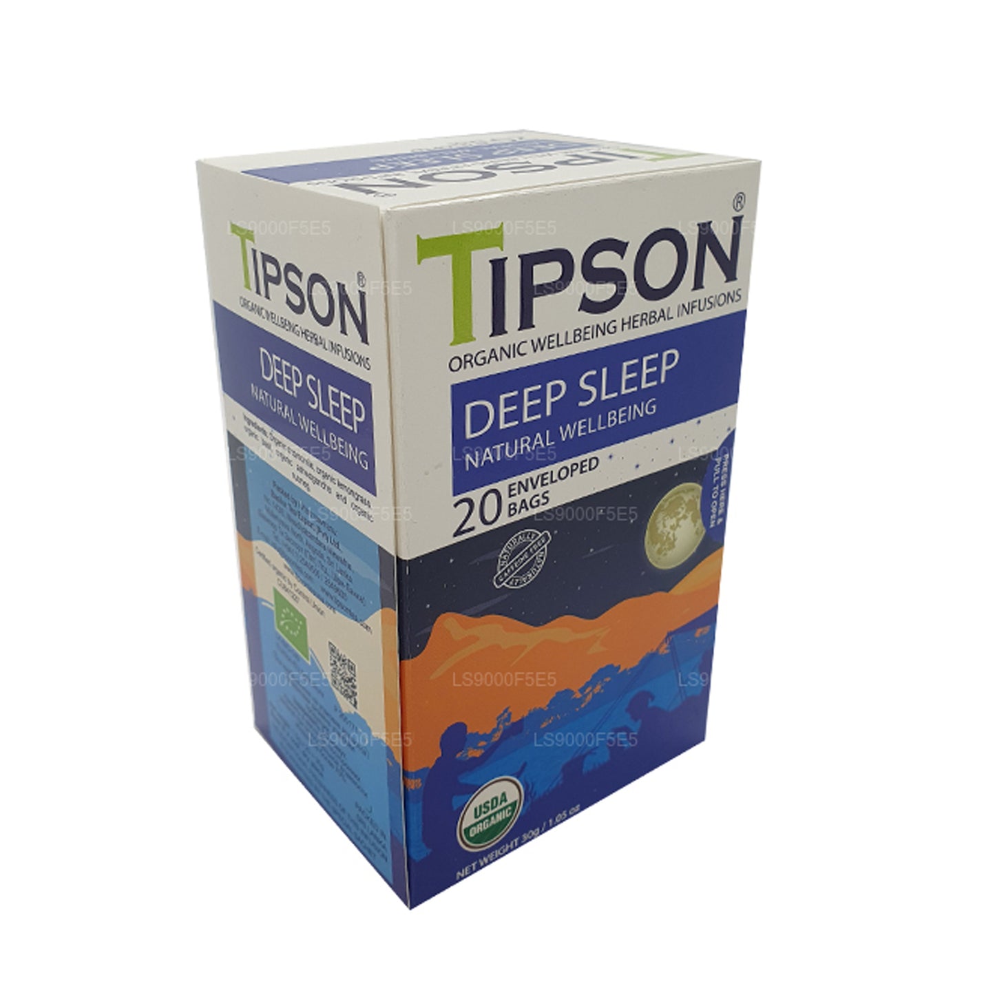 Tipson Organic Deep Sleep Natural Wellbeing (30 g) 20 theezakjes met envelop