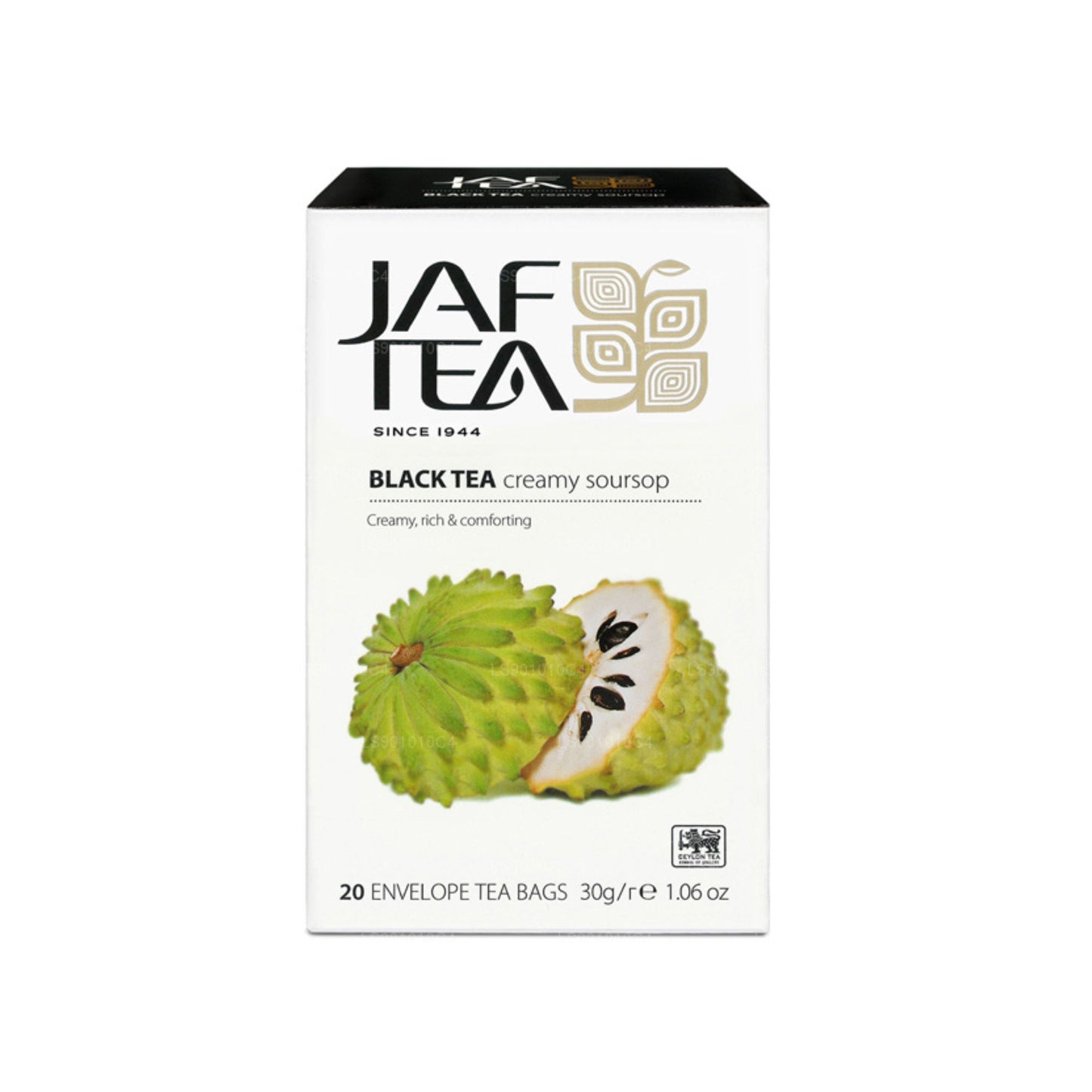Jaf Tea Pure Fruits Collection Zwarte thee romige zuurzak (30 g) 20 theezakjes