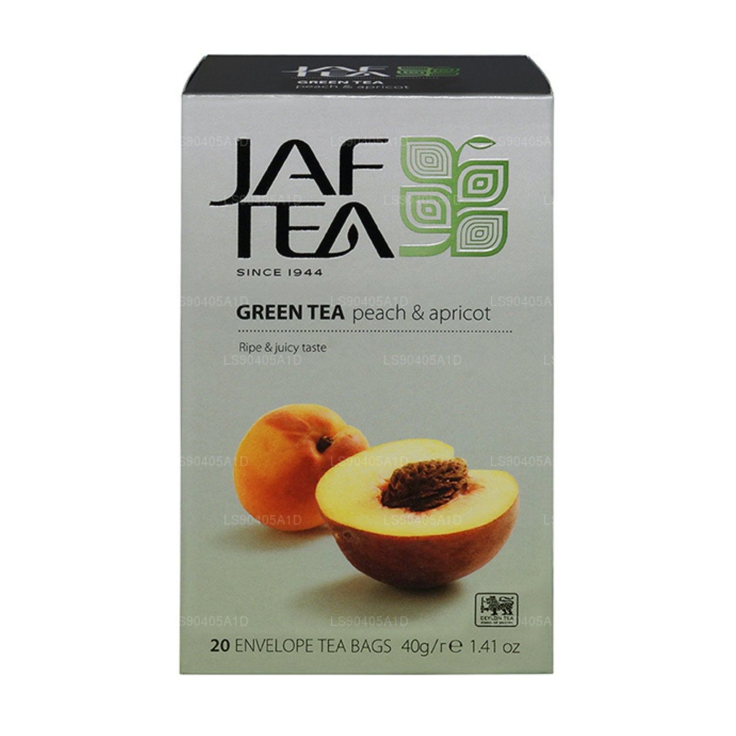 Jaf Tea Pure Green Collection Groene thee perzik en abrikoos (40 g) 20 theezakjes