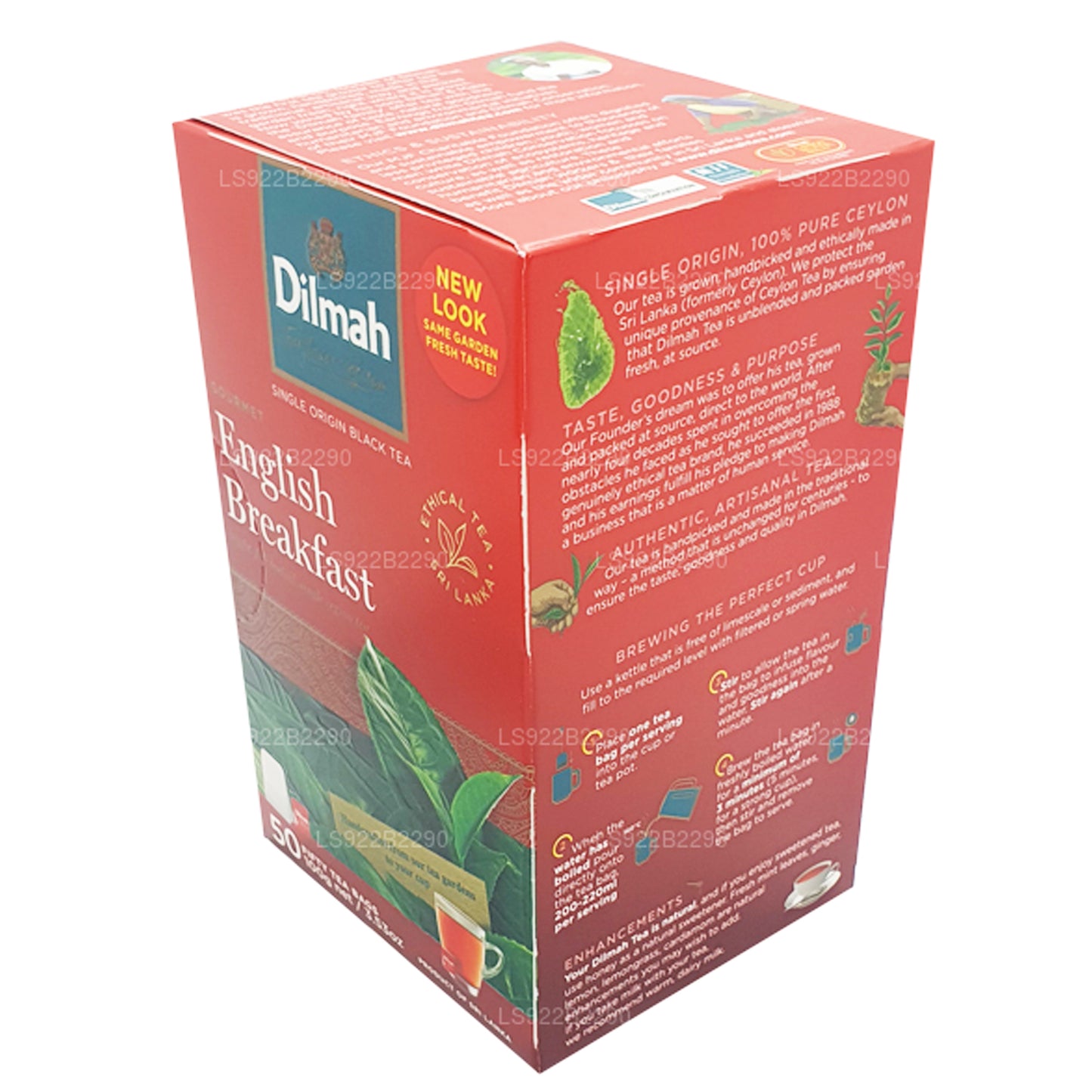 Dilmah Engelse ontbijtthee, 50 theezakjes (100 g)