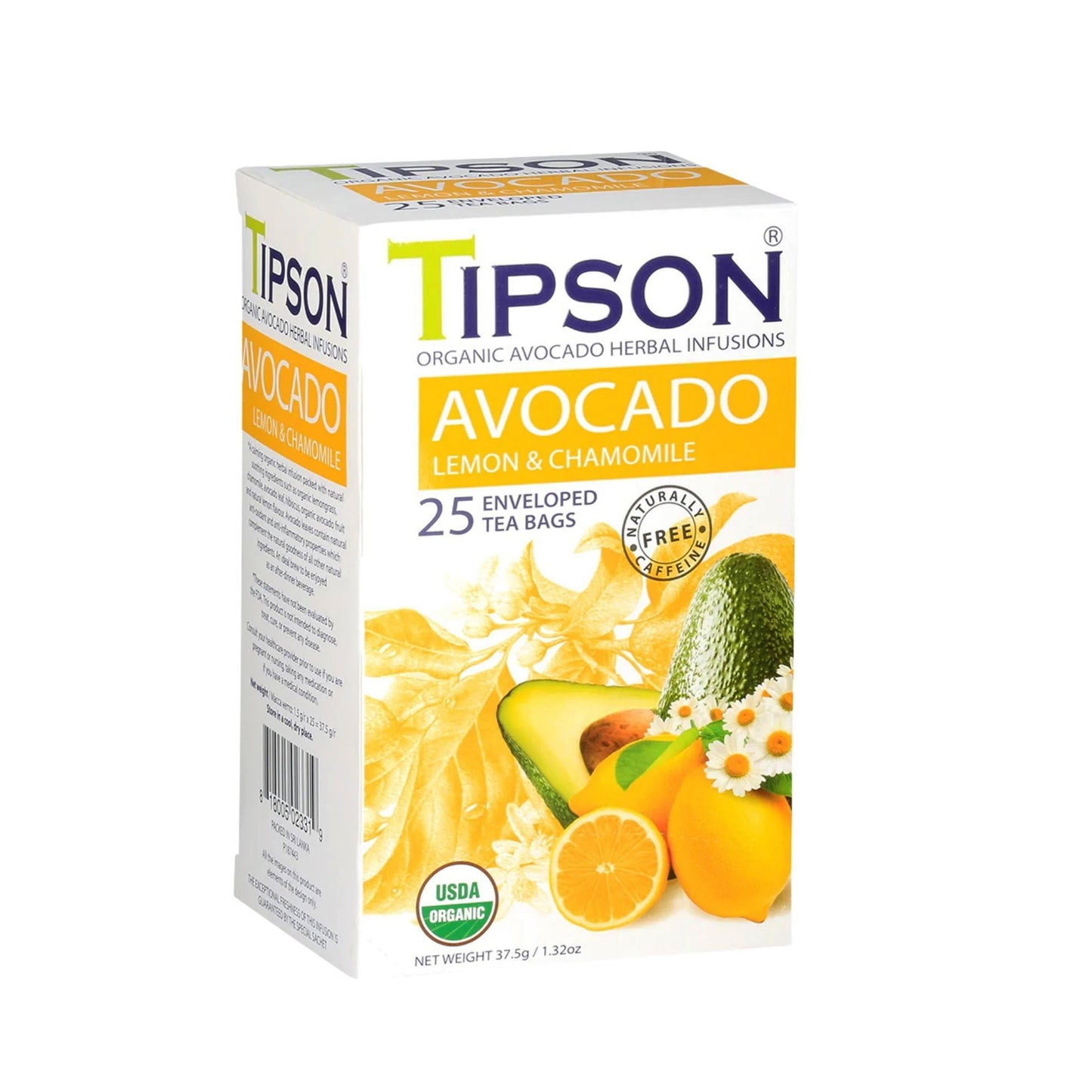 Tipson Avocado Citroen en Kamille (37,5 g) 25 theezakjes