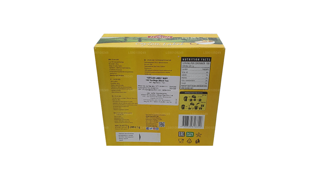 Hyson Ceylon Label BOPF (200 g) 100 theezakjes