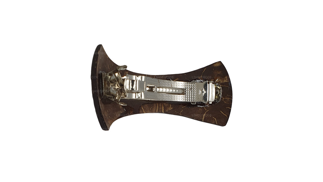 Haarclip met kokosnootschaal (ontwerp F)