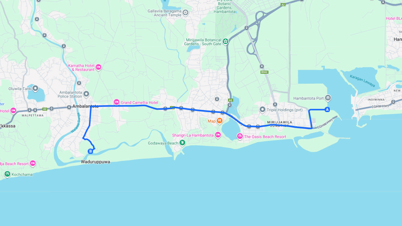 Walawe rivier jungle boottocht vanuit de haven van Hambantota