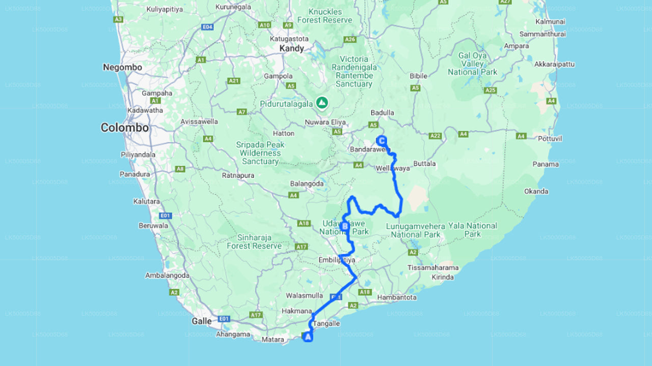 Privétour van Hiriketiya naar Ella met Udawalawe Safari