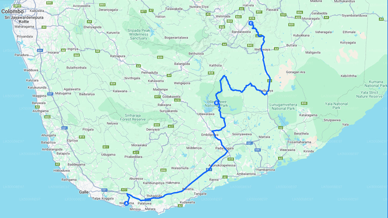 Safari in het nationale park Udawalawe vanuit Mirissa