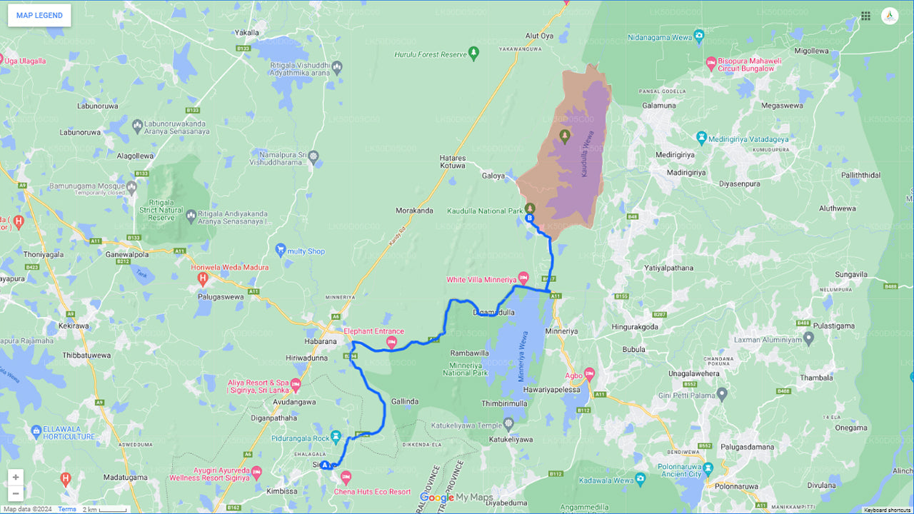 Privésafari naar Kaudulla National Park vanuit Sigiriya