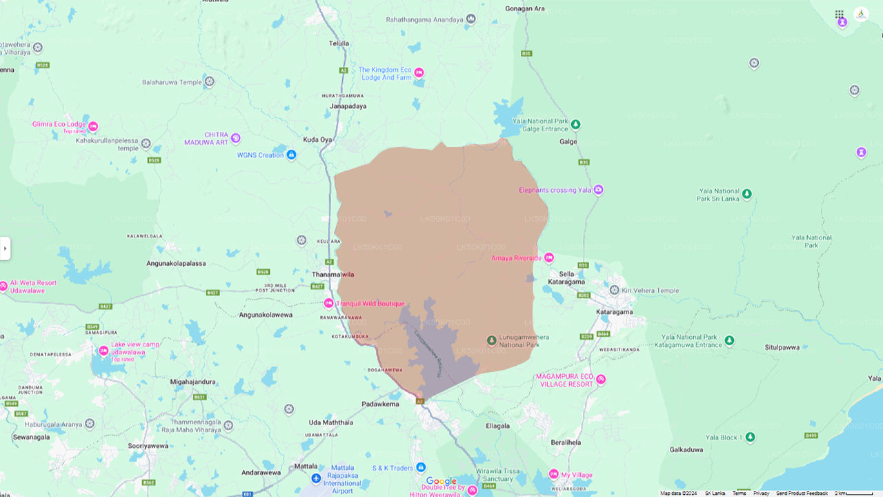 Privésafari in Lunugamvehera Nationaal Park