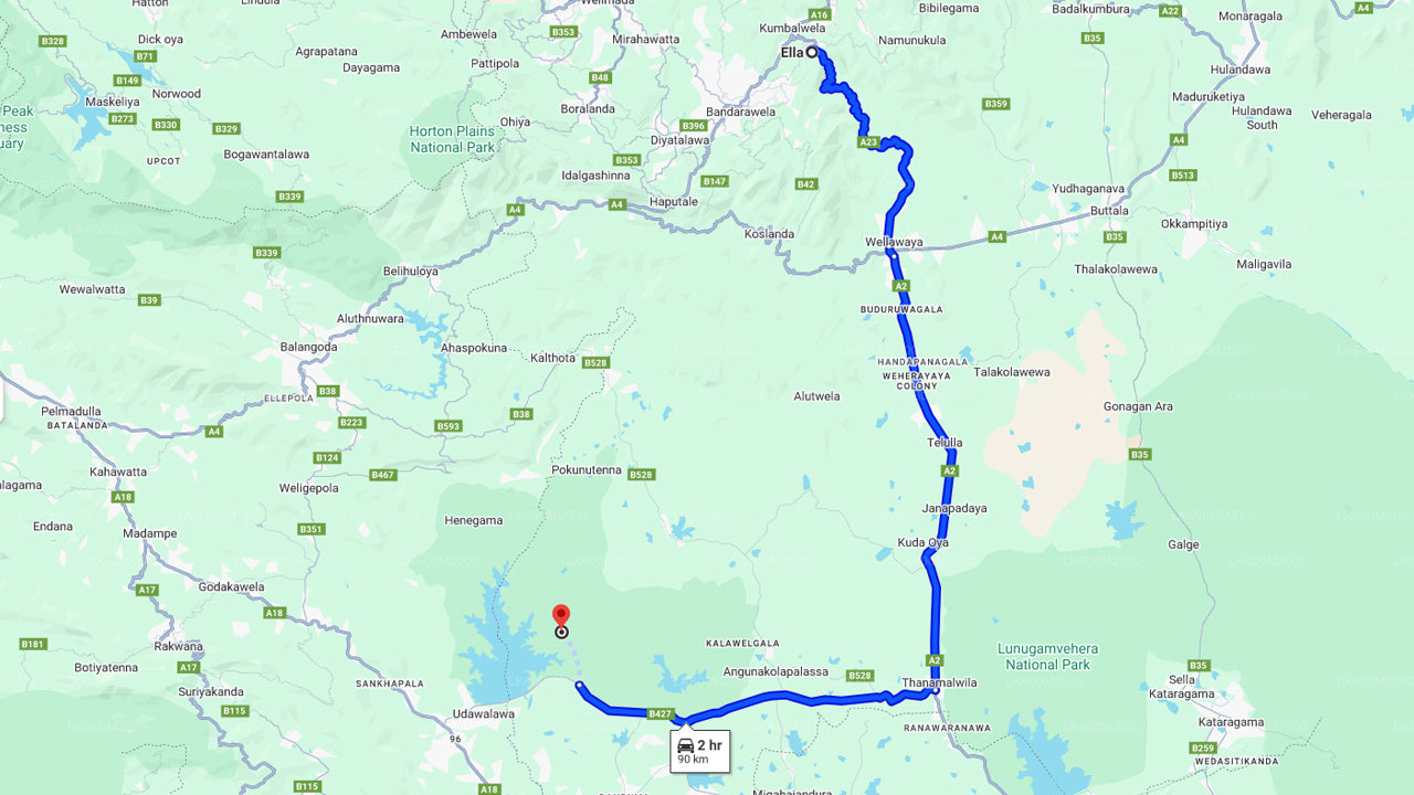 Safari in het nationale park Udawalawe vanuit Ella