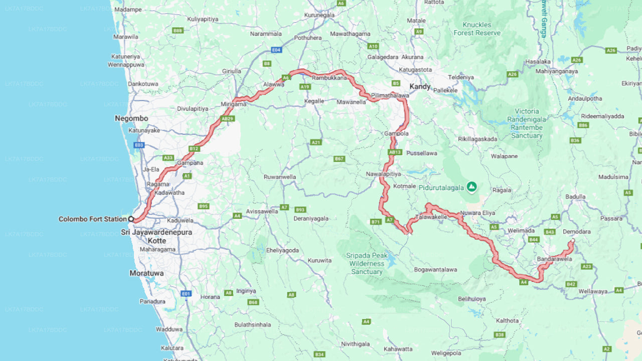 Treinrit van Colombo naar Ella (Trein № 1015 "Udarata Menike")