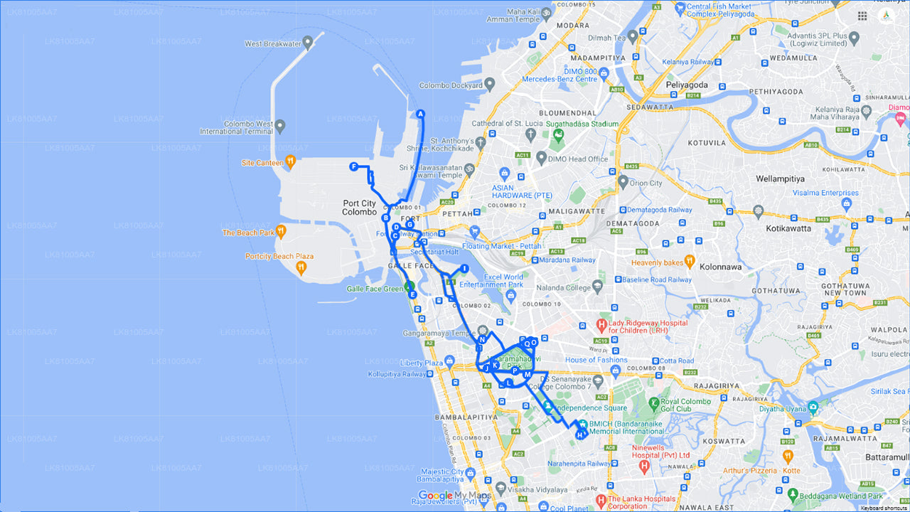 Stadstour door Colombo vanuit de haven van Colombo