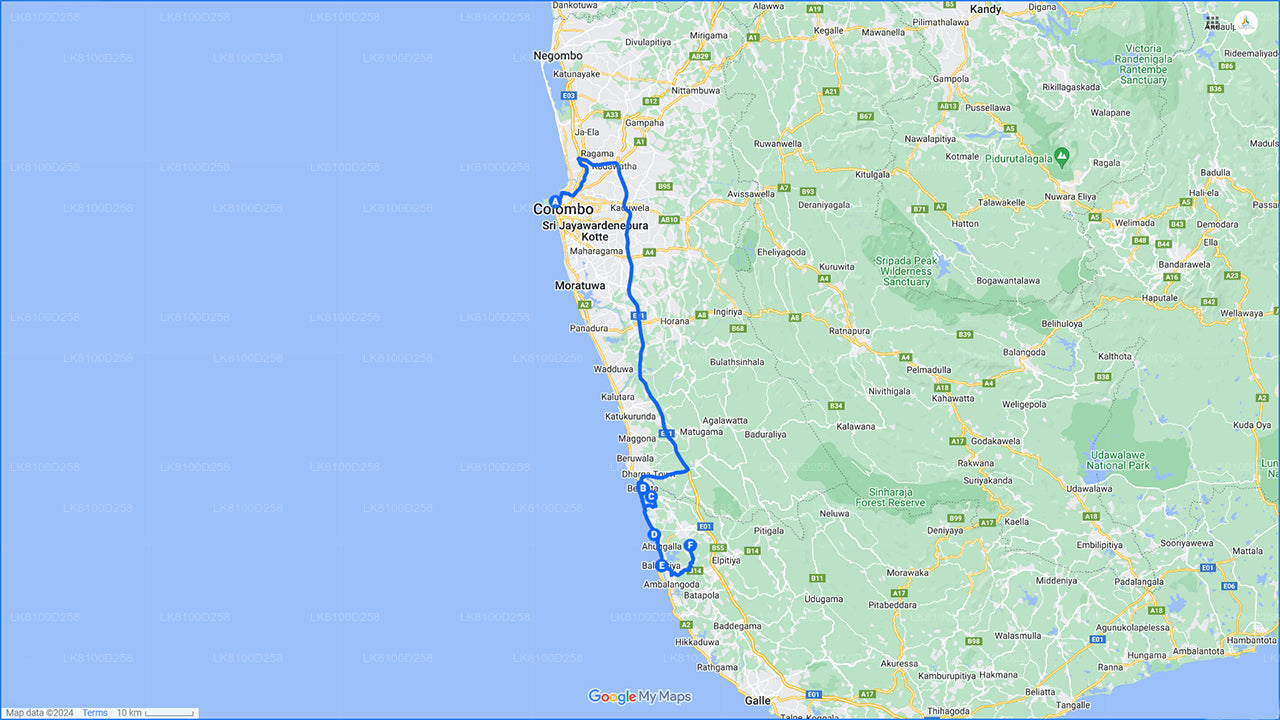 Stadstour naar Bentota vanuit de haven van Colombo