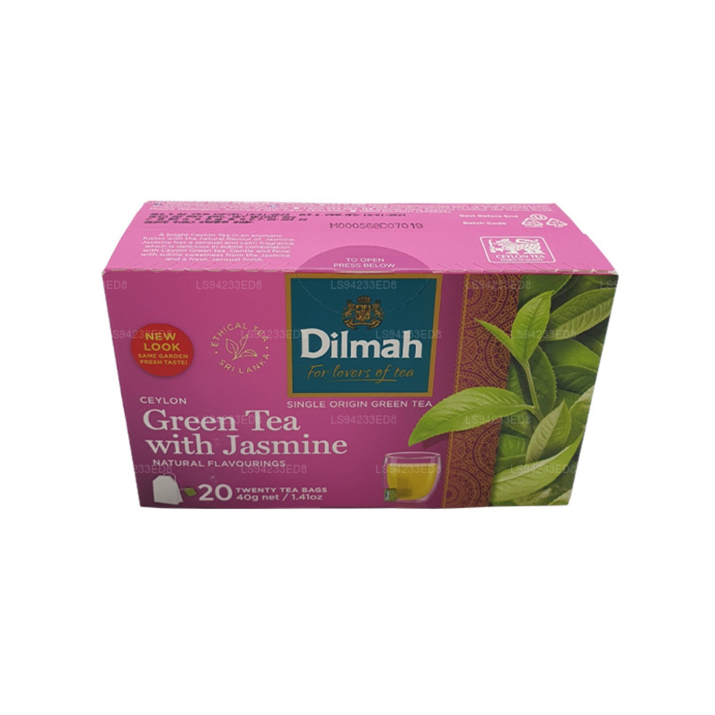 Dilmah Ceylon groene thee met jasmijn (40 g) 20 theezakjes