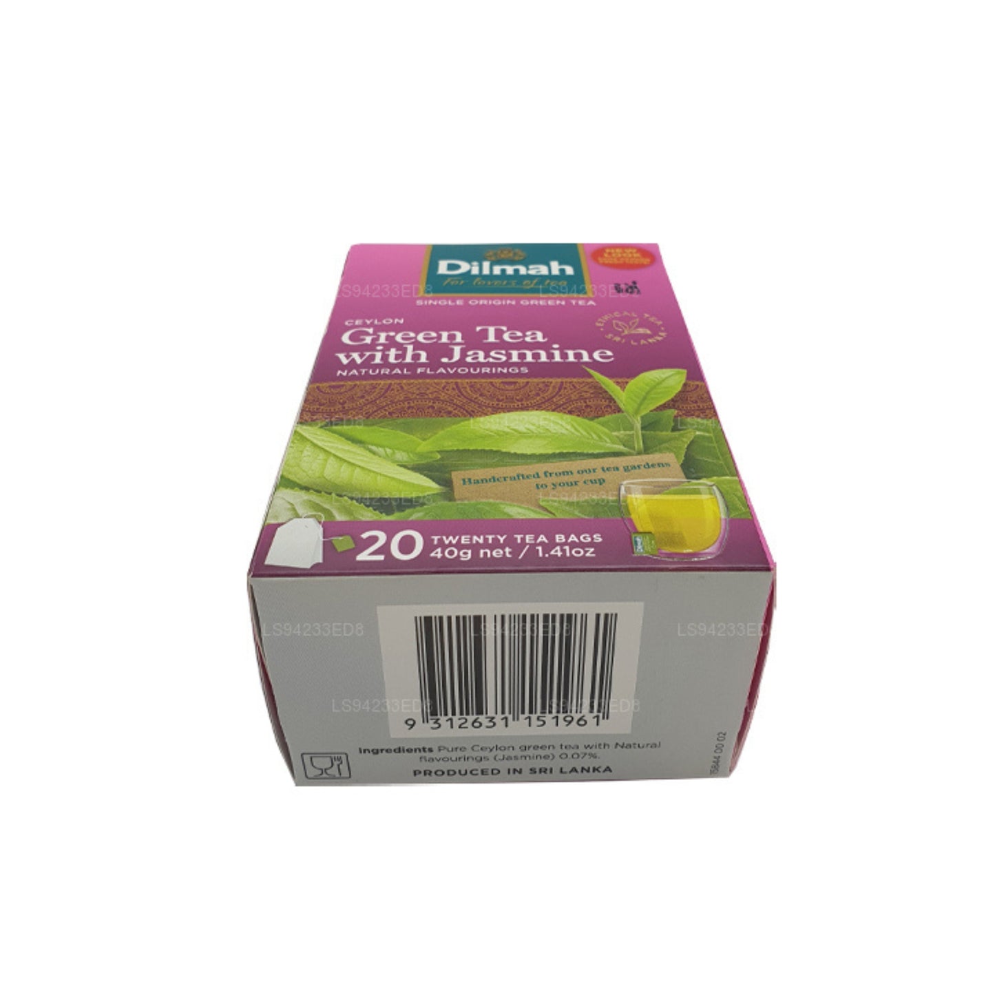 Dilmah Ceylon groene thee met jasmijn (40 g) 20 theezakjes