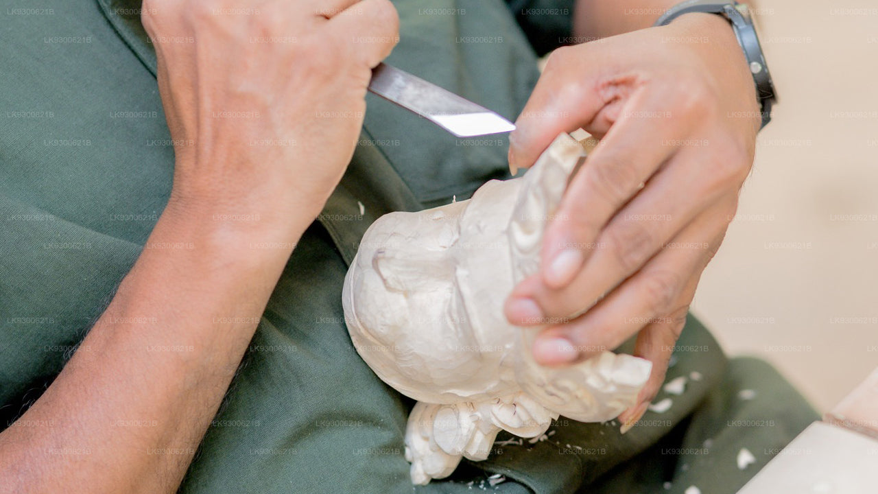 Praktische workshops kokosnootschalen en bamboe maken in Sigiriya