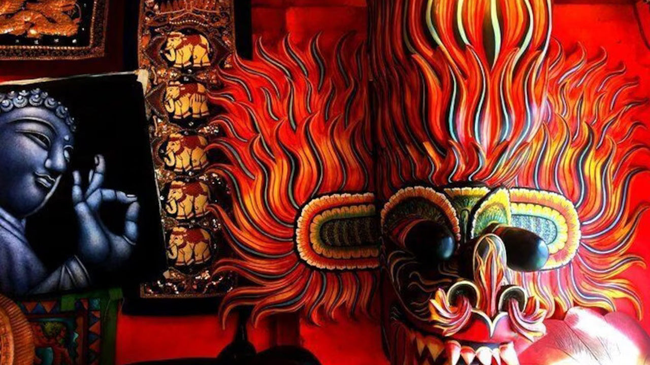 Maskerschildering van Ambalangoda