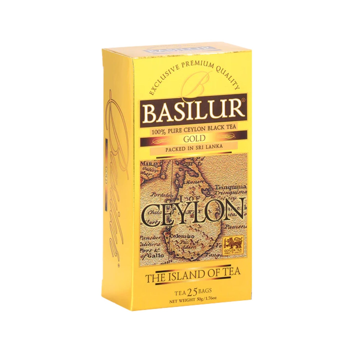 Basilur Island Of Tea Ceylon "Gold" Tea (50g)  25 Tea Bags